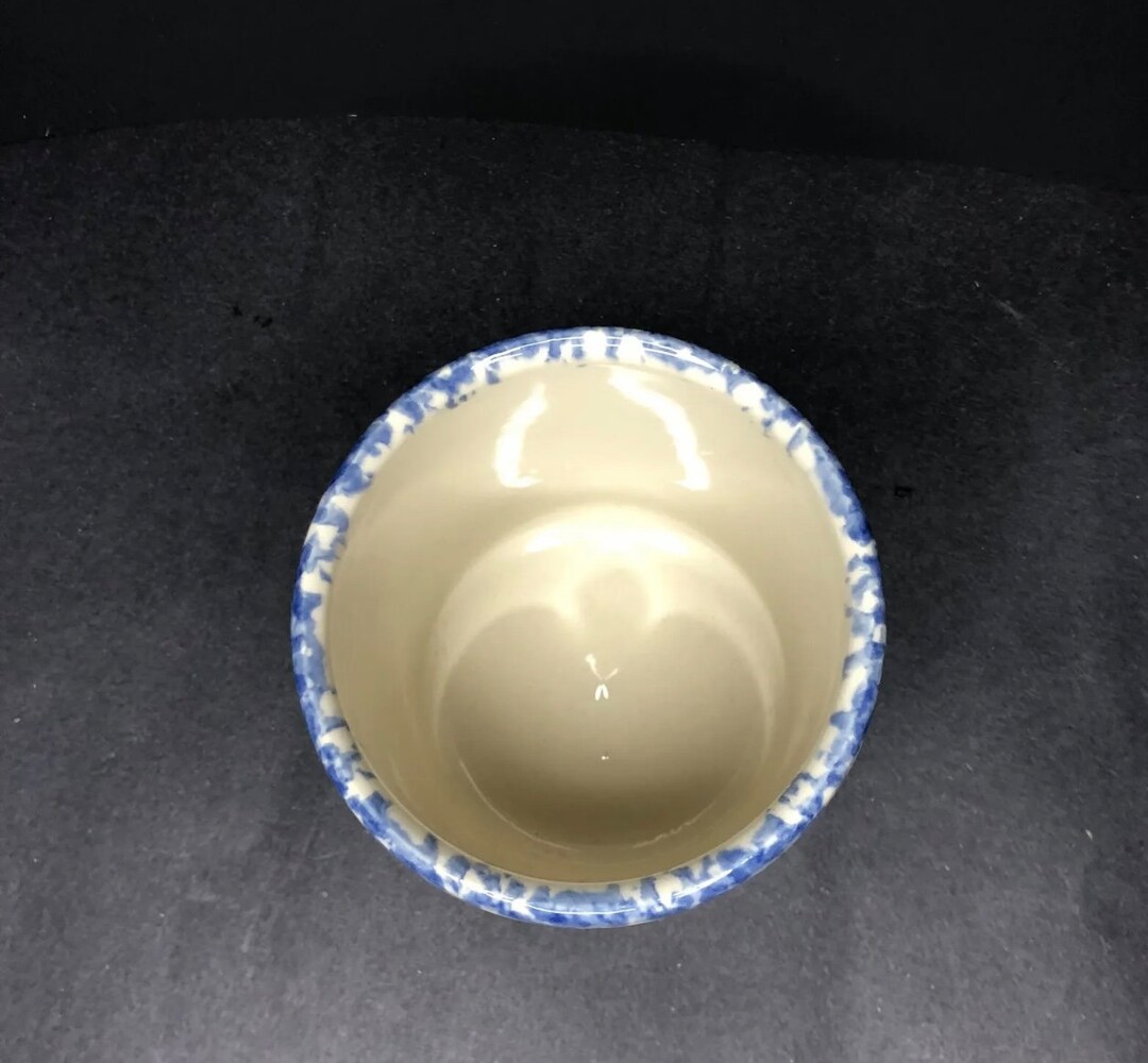 Gerald E Henn Blue Spongeware Pottery 1qt. Crock/jar Etsy