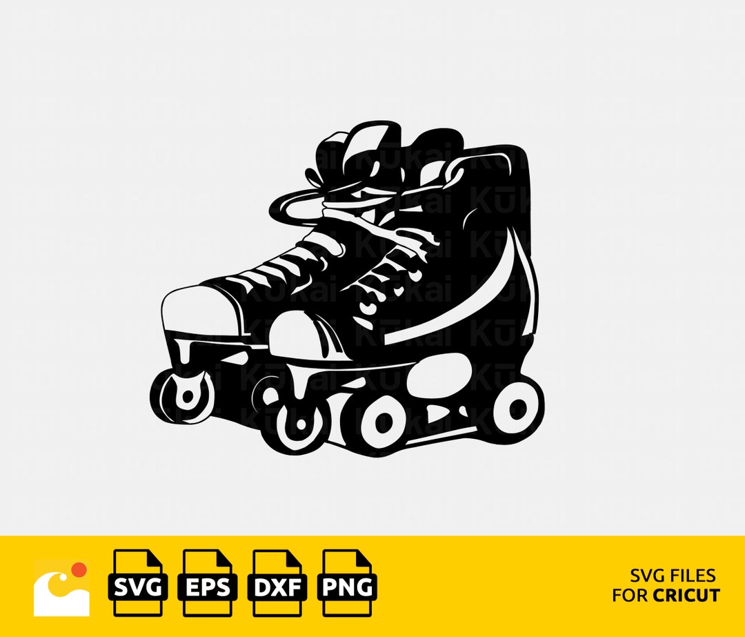 Vintage Roller Skate SVG, Retro Skateboarding Design, Roller Skates