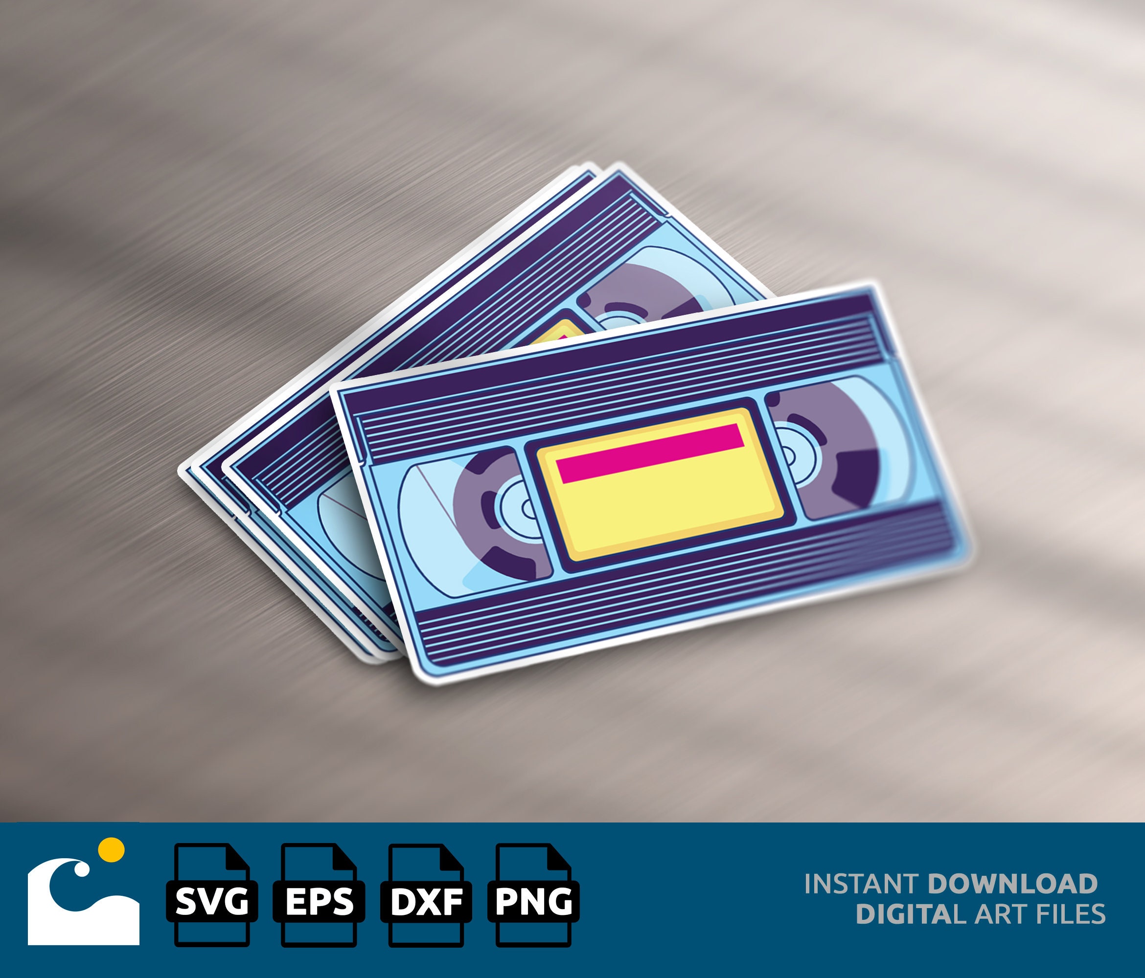 90s Video Tape Svg VHS Tape Clipart Retro Colors Cricut Cut Etsy Ireland