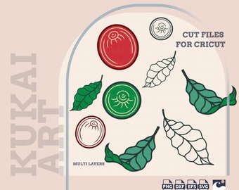 Coffee Clipart, Coffee Berry Svg, Cofee svg, Coffee Leaf Svg, Cut Files for Cricut, Coffee Leaves, Coffee Leaves Drawing