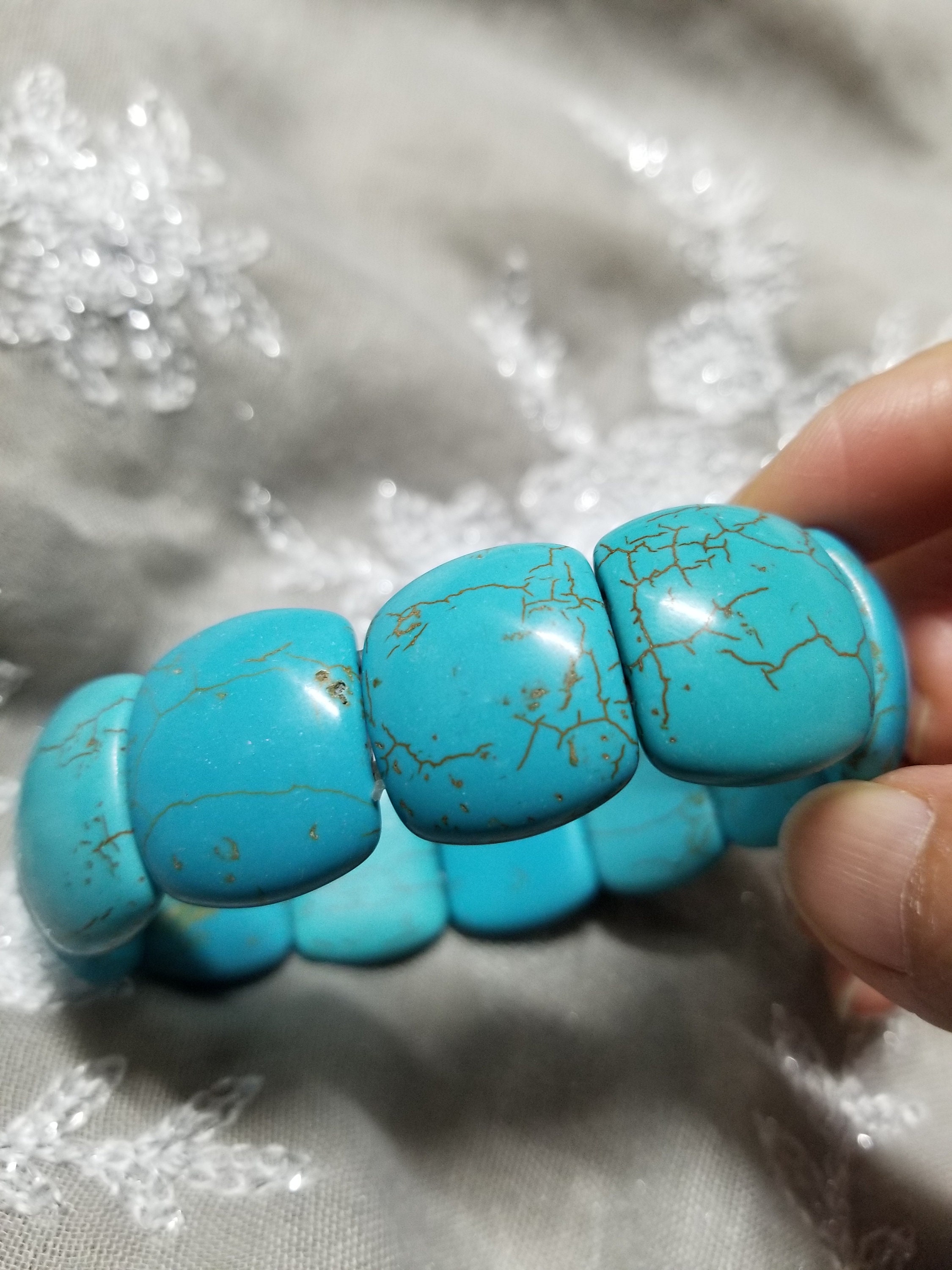Native American Style Unisex Bracelet Simulated Turquoise Etsy