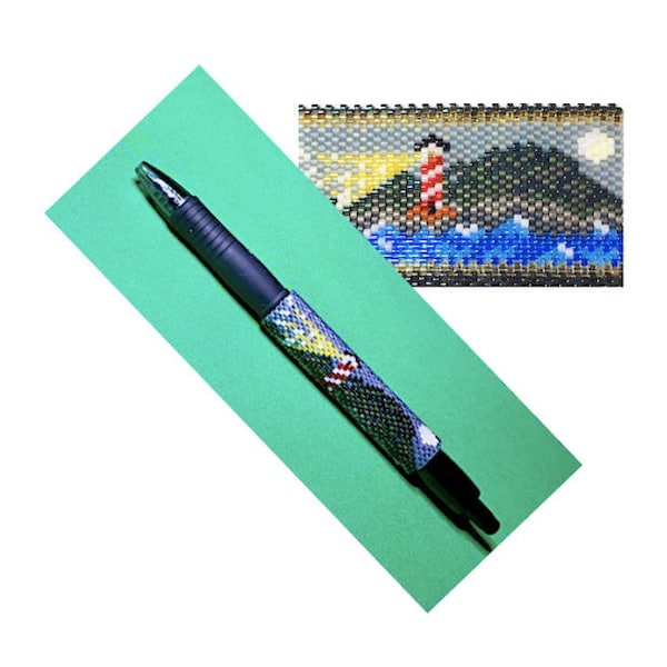 Lighthouse Beaded Pen Wrap Pattern