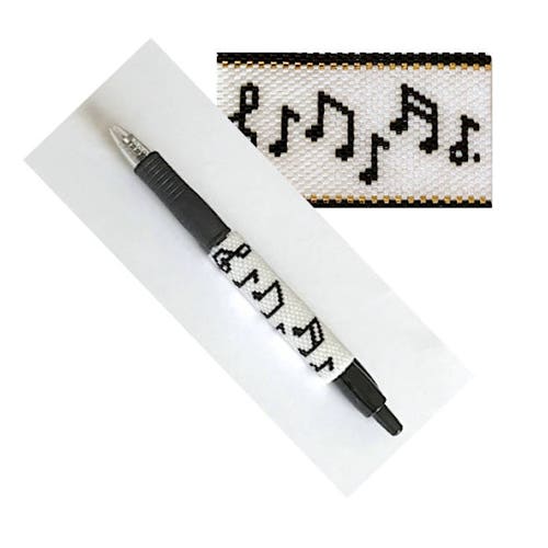 Musical Notes Beaded Pen Wrap Pattern Etsy