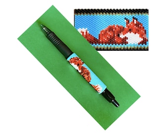 Fox Beaded Pen Wrap Pattern