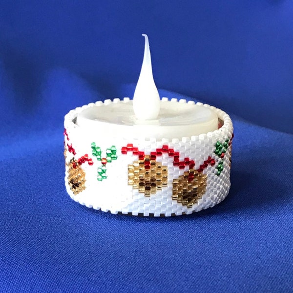 Bells Tea Light Cover/Napkin Ring Bead Pattern