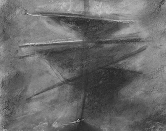 Geister Schiff Zeichnung Vintage Art