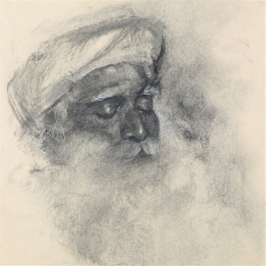 Sadhguru Fine Art Print - Matted for 11x14 Frame