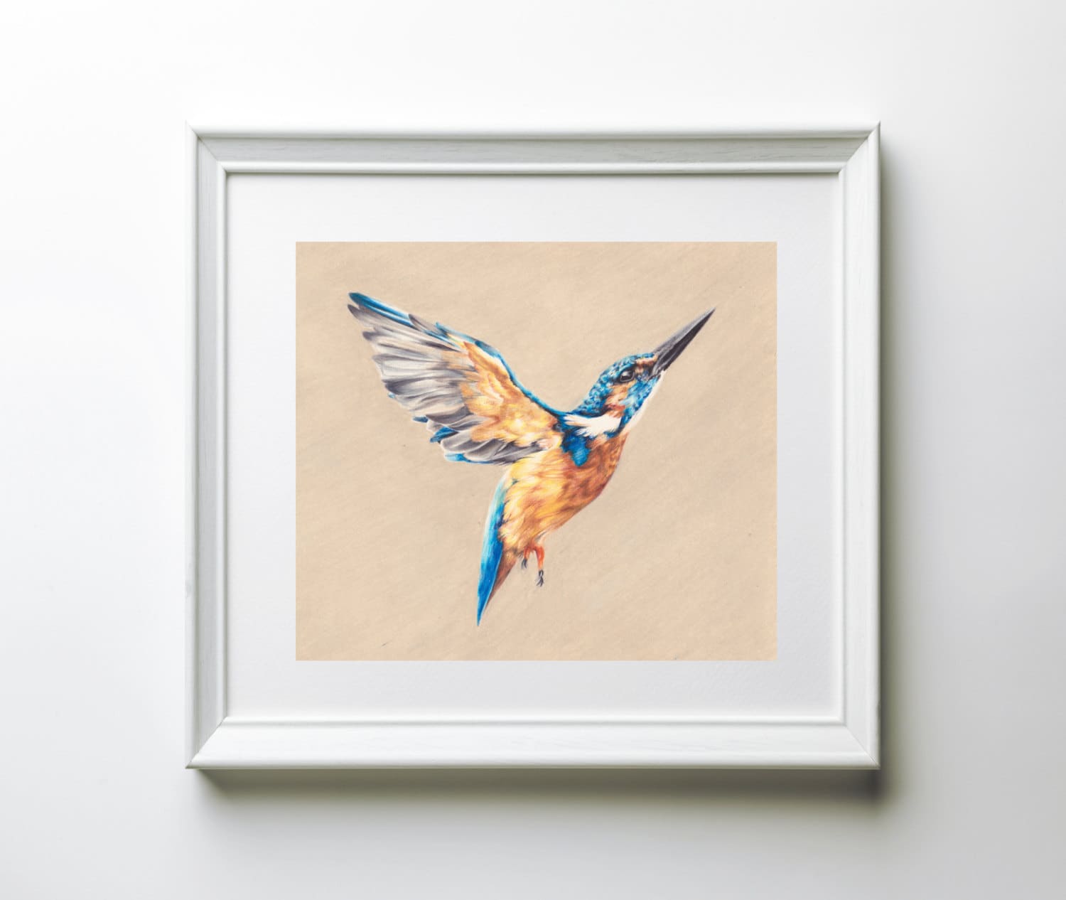 IJsvogel origineel aquarelschilderij – 18x26cm