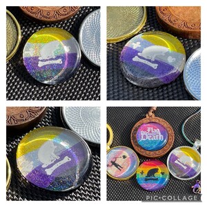 kies je eigen setting Flag Stede Bonnet non-binary pride pirate cabochon ketting hanger badge sleutelhanger armband, OFMD
