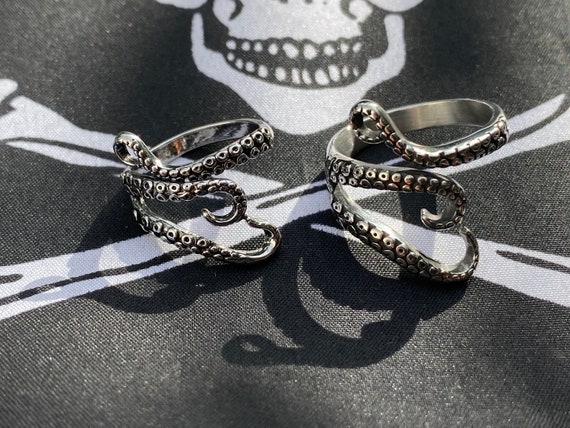 Buy Sterling Silver Gold Squid Octopus Cuff Bracelet Artisan Handmade  Online in India - Etsy