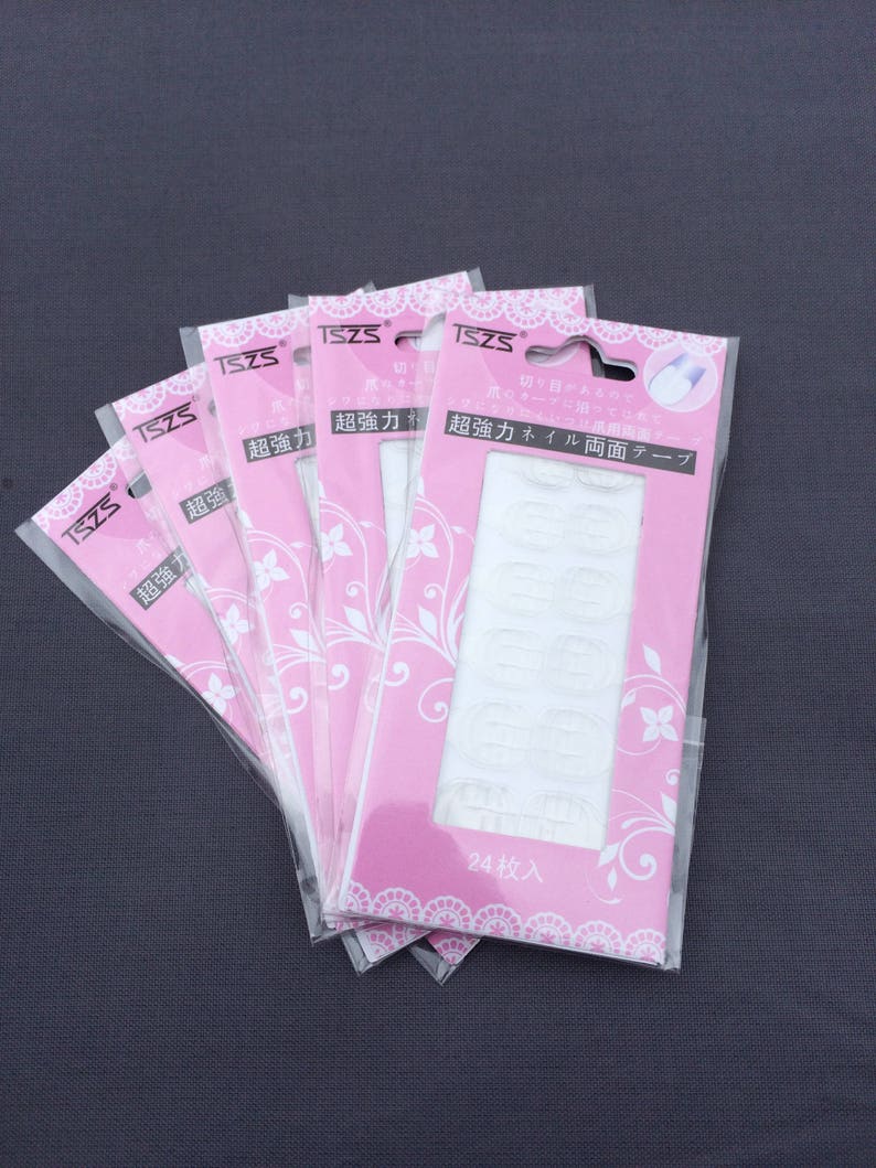 Refill packet of gentle gel sticky pads for re-usable false nails or press-ons, various sizes image 2