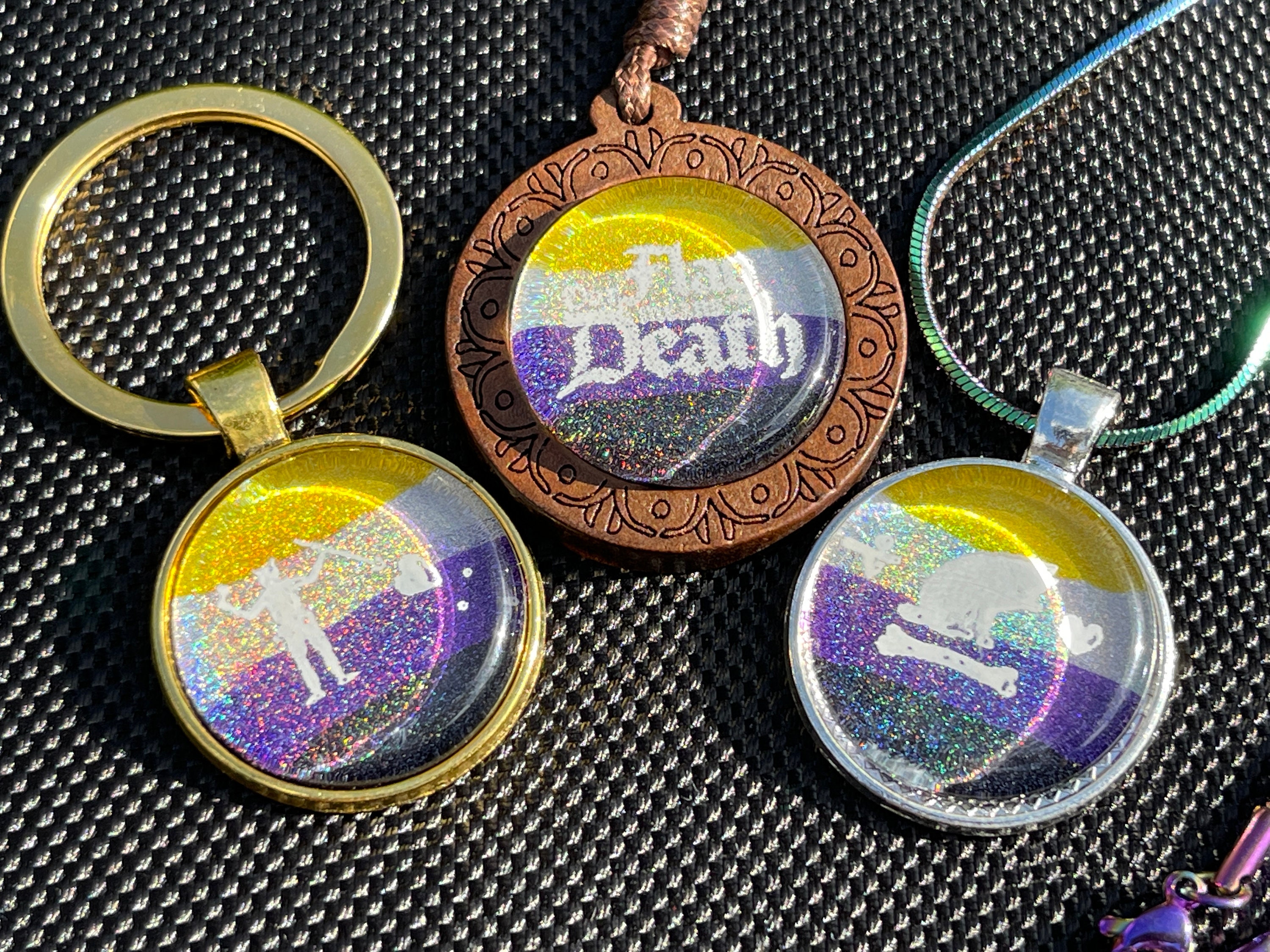 Choose Your Own Setting Flag Nonbinary Pride Pirate Cabochon Necklace ...