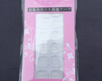Refill packet of gentle gel sticky pads for re-usable false nails or press-ons, various sizes