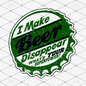 Beer Disappear PNG Digital Instant Download, Green and black