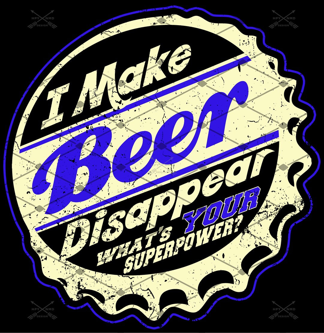 Beer Disappear PNG Digital Instant Download File Blue & Cream - Etsy