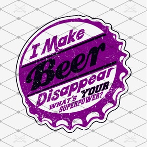 Beer Disappear PNG Instant Download File, Purple & Black