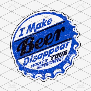 Beer Disappear Blue & Black PNG Digital Instant Download File