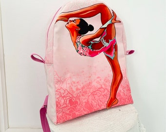 Gymnast Backpack for Girls, Workout Backpack, Artistic Gymnastics, Gymnast Gift, Sports Backpack, Personalized Gift
