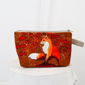 Travel Bag for Cosmetics and Makeup with a Fox