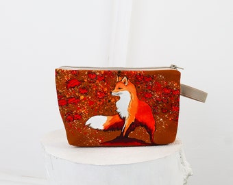 Reisetasche für Kosmetik und Make-up mit einem Fuchs