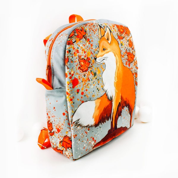 Fox Grey Backpack for Children and Adults