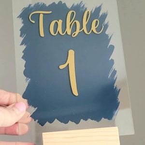 Rectangle acrylic table numbers, wedding table numbers, acrylic table numbers, personalised table numbers