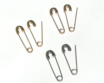 Safety Pin Earrings Etsy