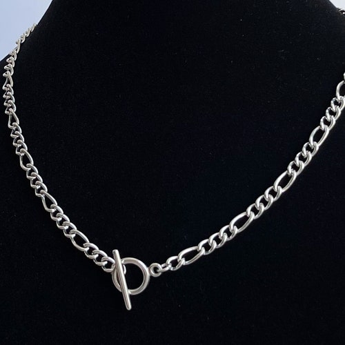 Silver Puffed Heart Ball Chain Choker Stainless Steel Necklace Etsy