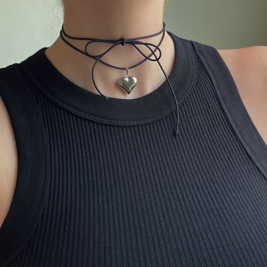 Black String Necklace with Space Charm