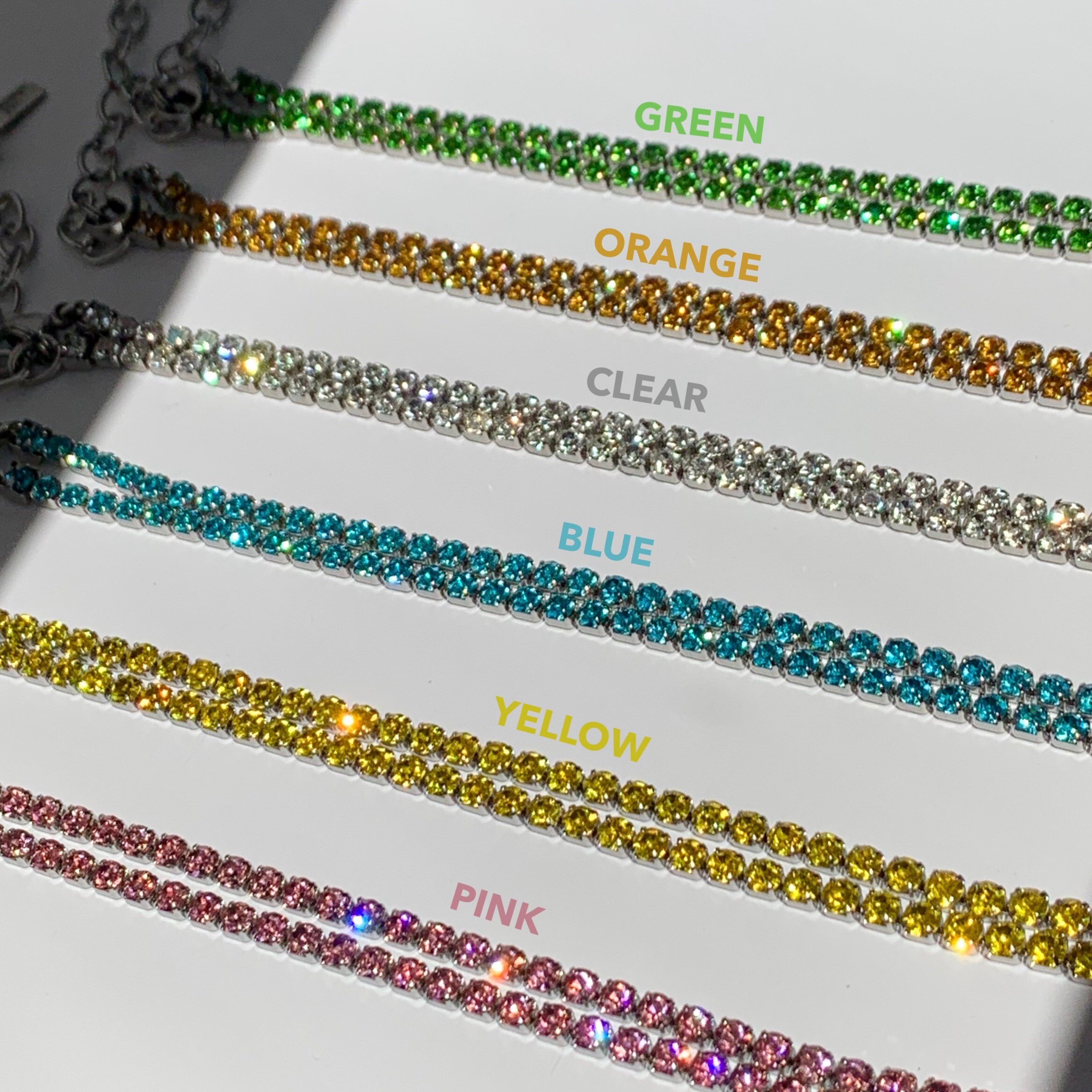 Moda Fascino Gioielli Ciondolo Cristallo Catena A Trama - Foto 8