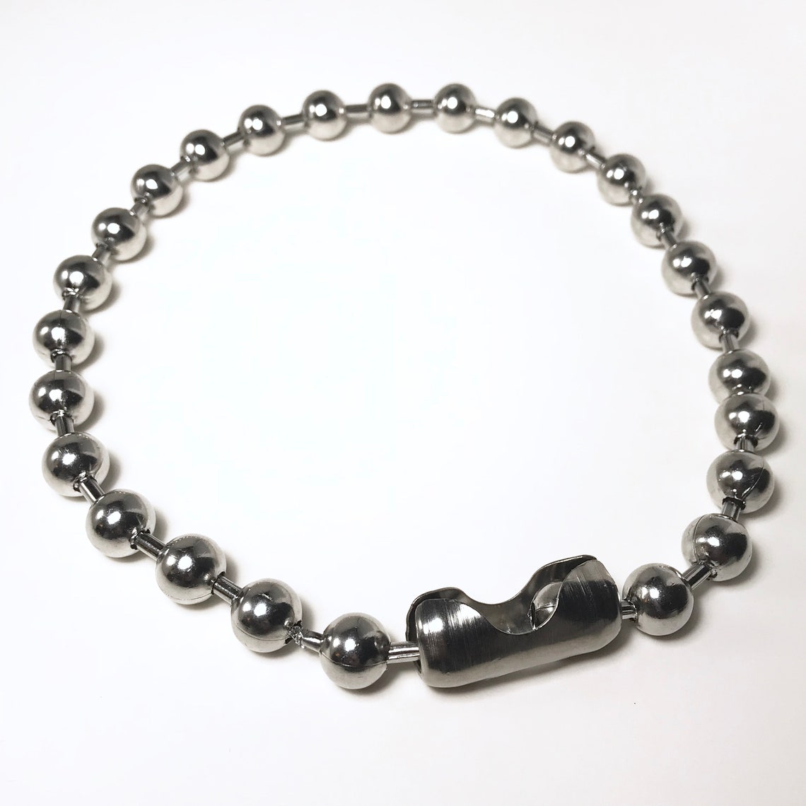 Oversized Ball Chain Choker Necklace Solid Stainless Steel Etsy