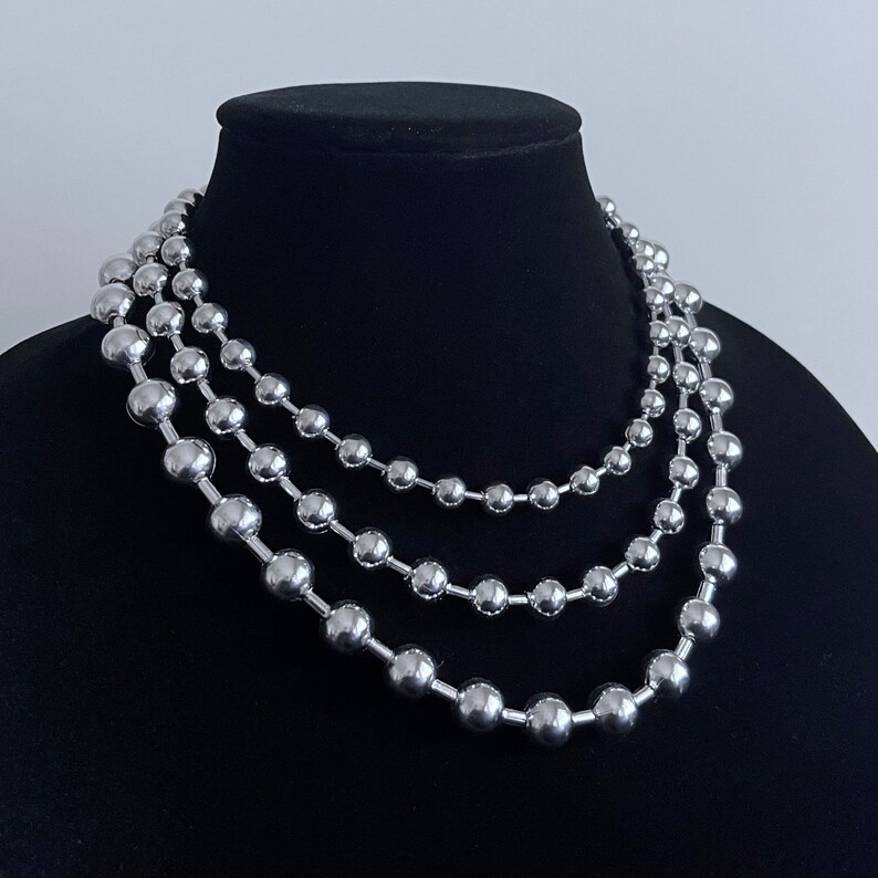 Ball Chain Choker Necklace Solid Stainless Steel Tarnishproof Etsy