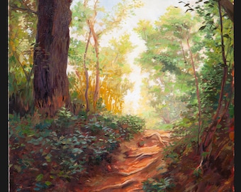 34”x22” Into the Woods - Oil on Canvas - Original art by Siloe Oliveira
