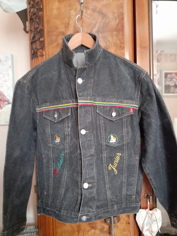 Vintage faded jacket mixed original recycling-jac… - image 7
