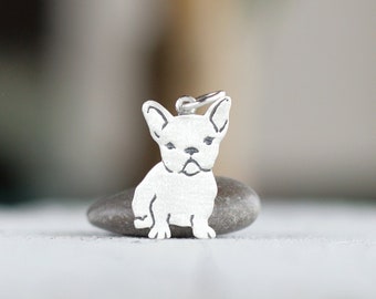 Sterling silver French Bulldog necklace - French bulldog charm - Personalised necklace - Dog necklace - Dog lover gift - Memorial Pet Gift