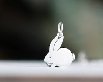 Sterling silver Rabbit pendant, Peter rabbit, Woodland necklace, Bunny, Rabbit Necklace, Rabbit Jewelry, Hare pendant, Rabbit lover gift