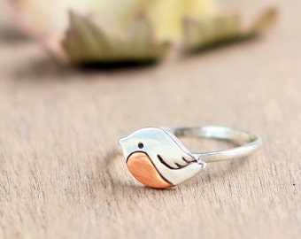 Silver ring little bird, Bird ring, Love bird ring, Little bird, Tiny bird, Minimalist ring, Silver bird ring, Nature ring