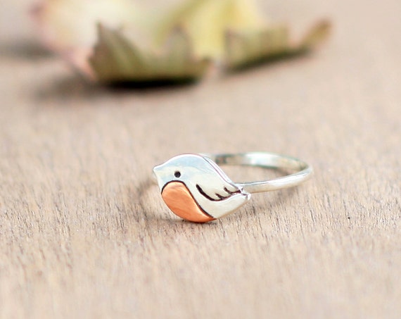 Silver Ring Little Bird Bird Ring Love Bird Ring Little Bird