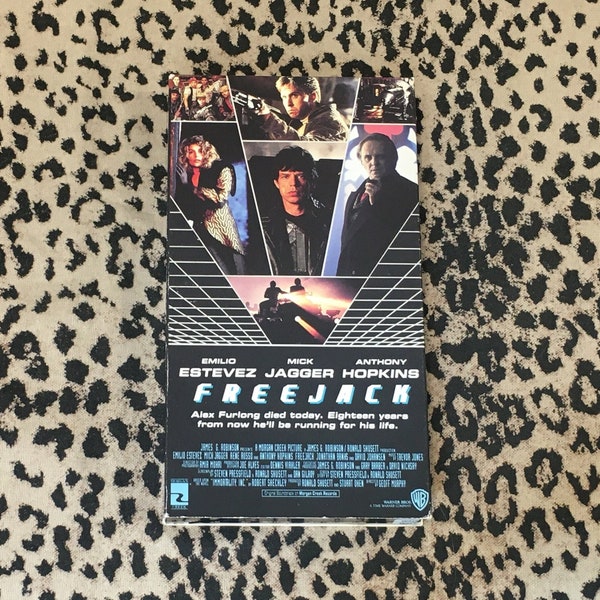 Freejack [VHS] Rare Cult Movie Sci Fi VHS Tape Mick Jagger Vintage VHS Tapes Anthony Hopkins Emilo Estevez Vhs Tapes Cult 90's Rare Vintage