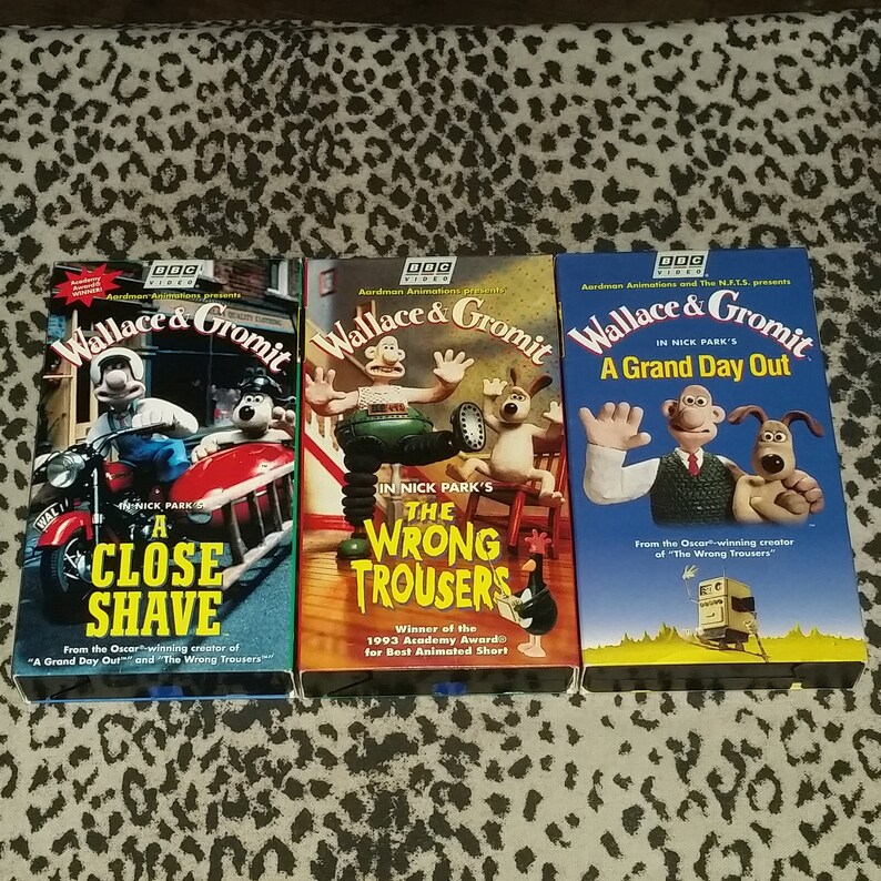 Wallace & Gromit Box Set VHS 3 Vhs lot Claymation Animation Etsy