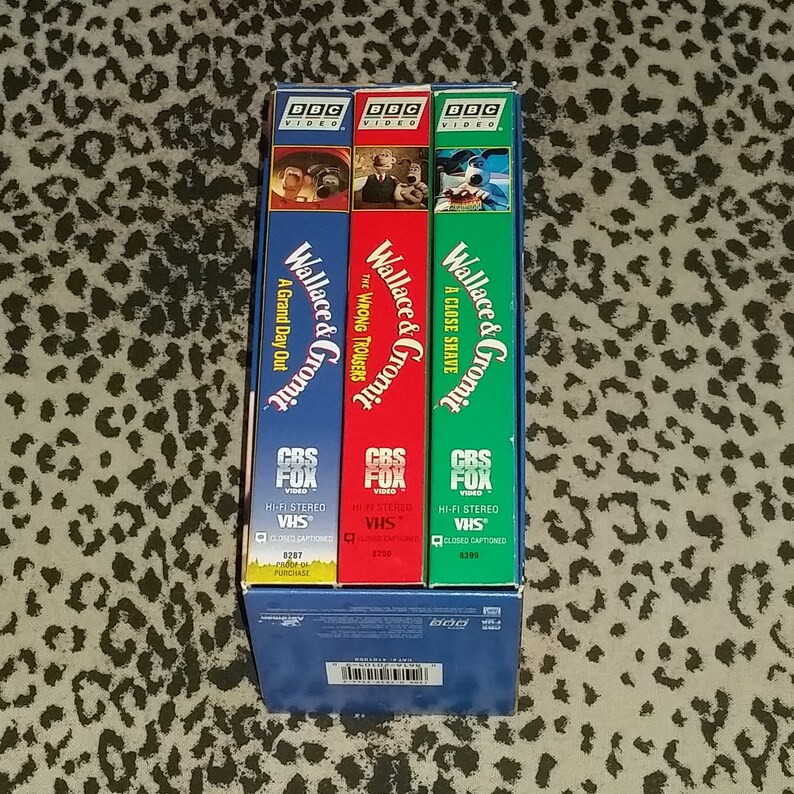 Wallace & Gromit Box Set VHS 3 Vhs lot Claymation Animation Etsy