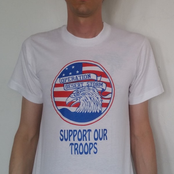 Vintage Operation Desert Storm Support Our Troops Vintage 1990's T-shirt Rare Retro Vintage Kitsch 90s T-shirt Vintage Rare tees 90s Vintage