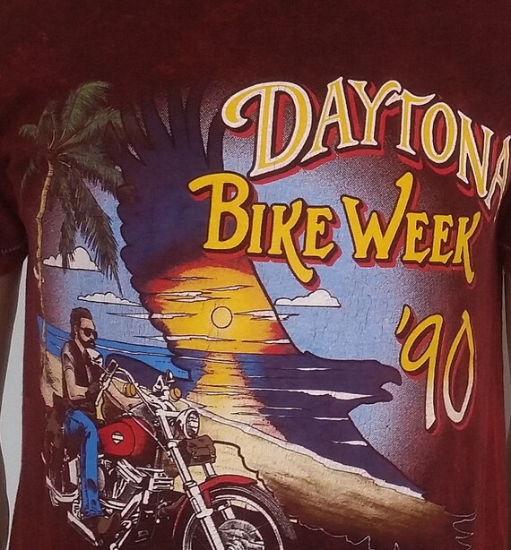 Daytona Bike Week '90 Vintage Ultra Rare T-Shirt … - image 3