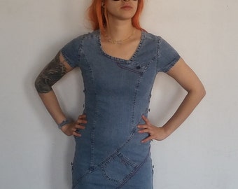 Vintage FUBU Denim Dress Vintage Hip Hop Clothing Cute Denim Dress Size 8  Dress Vintage Dress Jean Dress Cool Retro Vintage Denim Clothing - Etsy