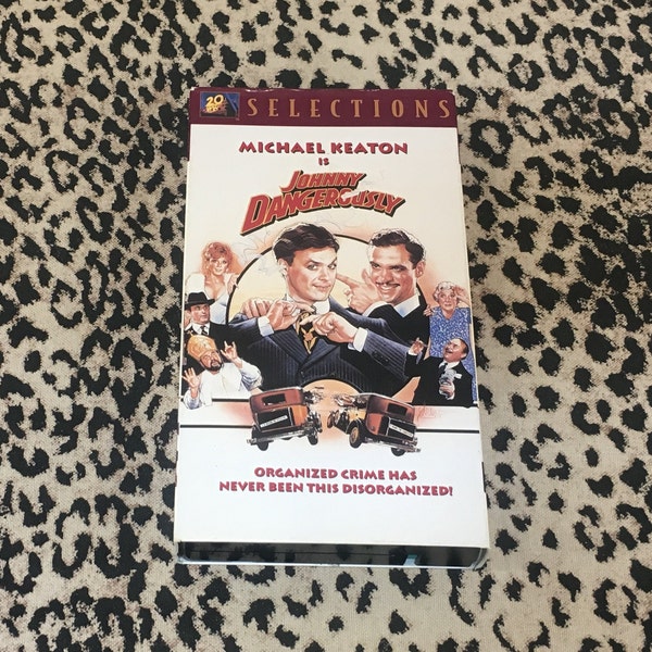 Johnny Dangerously [VHS] Michael Keaton Comedy Crime Spoof Movie Gangster Satire Movie Vintage Vhs Tape Comedy 1980's Movie Organized Crime