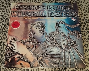 George Brunis And His Jazz Band / Wild Bill Davison and His Commodores "Tin Roof Blues" [Vinyl Record] Vintage Dixieland Jazz Records Rare