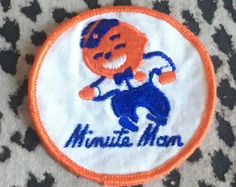 Vintage Minute Man Embroidered Patch Vintage Cool Patches Vintage Ultra Rare Embroidered Patch Vintage Rare Patches Patch For Jackets Patch