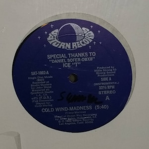 Ice- T &quot;Cold Wind-Madness/ the Coldest Rap&quot; 12 Inch Single [Vinyl Record] Electro Electronic Hip Hop Vintage Records Rap Hip Hop DJ Vinyl