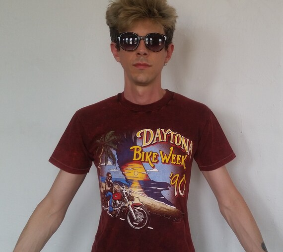 Daytona Bike Week '90 Vintage Ultra Rare T-Shirt … - image 4