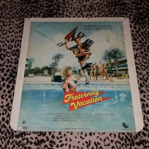 Fraternity Vacation [CED] Capacitance Electronic Disc Old School Retro Media Laserdisc Competitor Movie Memorabilia Vintage 1980s Movie